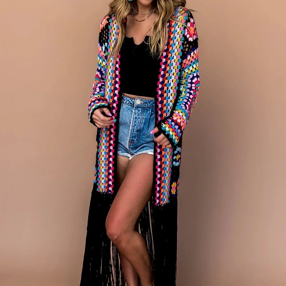 Crochet Fringe Cardigan - Picture 5 of 6